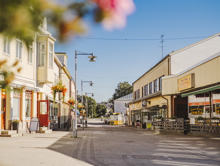 Köpmansgatan i Pargas centrum - Kauppiaskatu Paraisten keskustassa