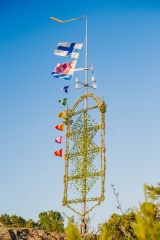 Midsommarstång på Houtskär - Juhannussalko Houtskarissa - Midsummerpole in Houtskär