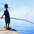 Boy fishing