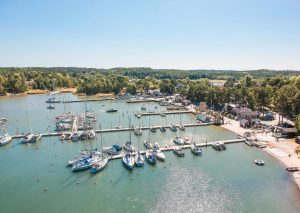 A drone shot from Nagu guest harbour